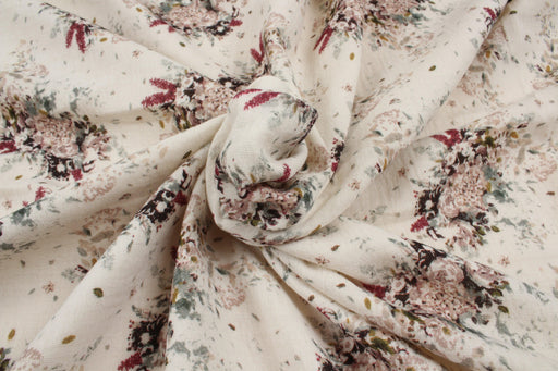 Cotton Double Gauze - Vintage Bouquet Print-Fabric-FabricSight