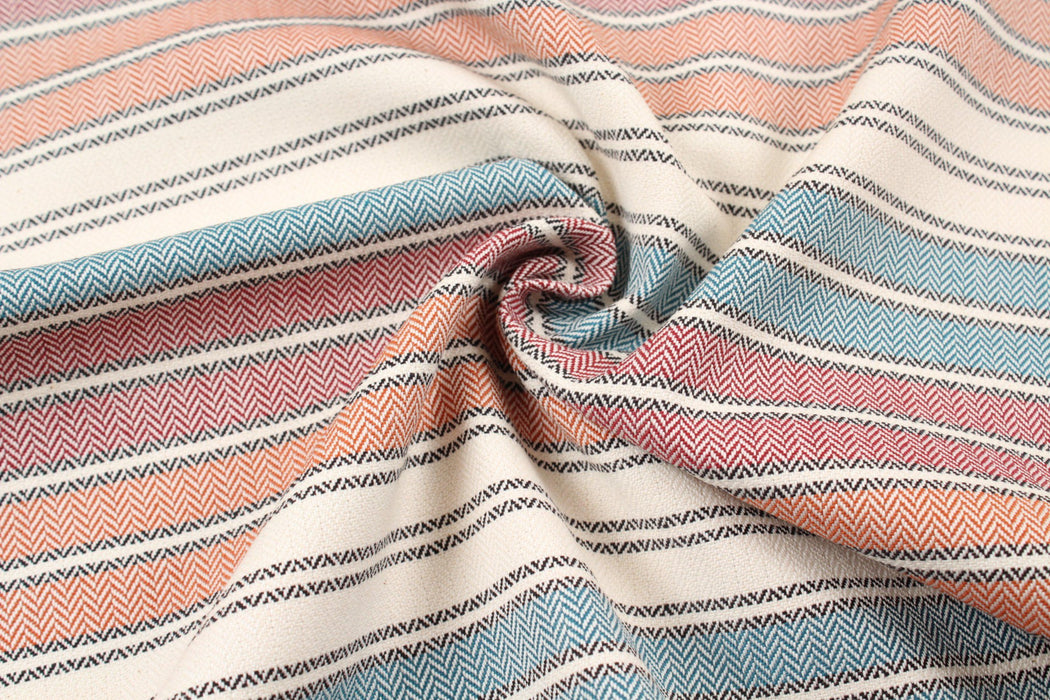 Cotton Herringbone - Stripes-Fabric-FabricSight