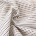 Fine Metallic Stripes on Light Cotton-Fabric-FabricSight