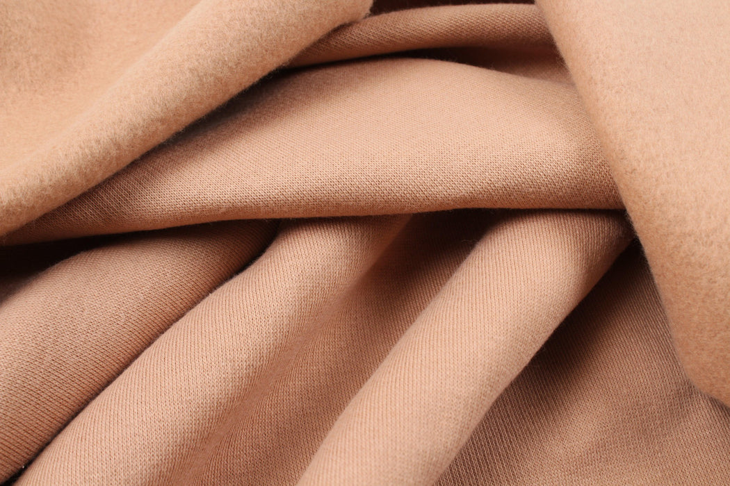 Heavy Brushed Organic Cotton Fleece - Dusty Rose-Fabric-FabricSight