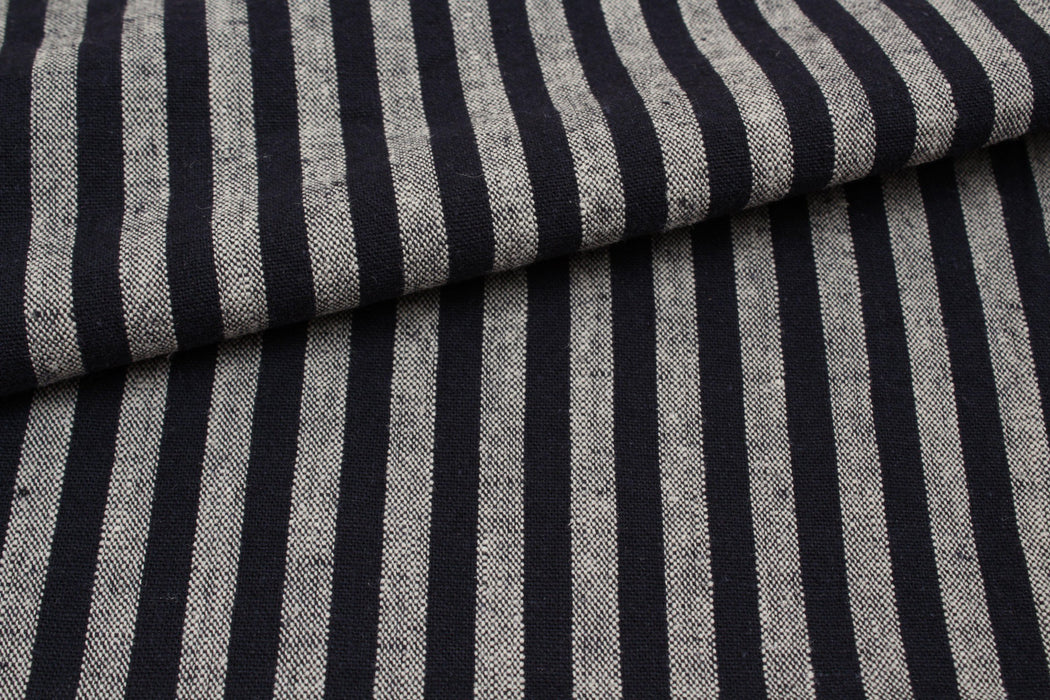 Linen Cotton for Bottoms - Stripes-Fabric-FabricSight