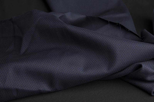 Micro-Pattern Cotton Suiting - RUTKA - Navy/Black-Fabric-FabricSight