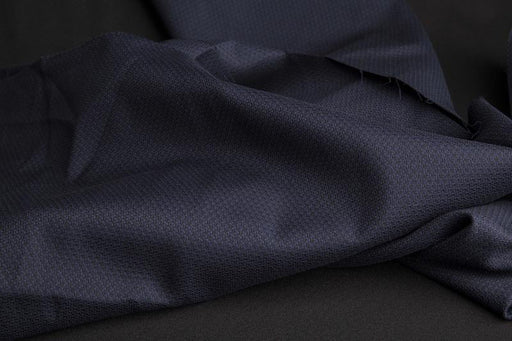 Micro-Pattern Cotton Suiting - RUTKA - Navy/Black-Fabric-FabricSight