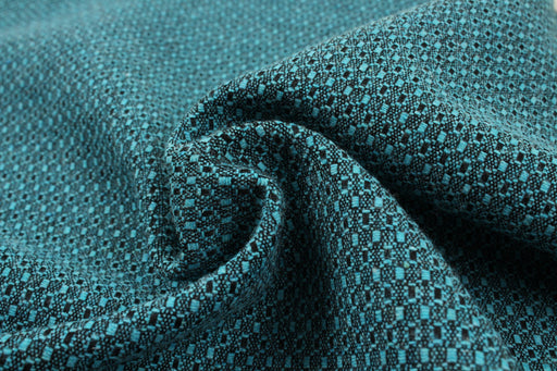 Micropattern Jacquard for Separates - Turquoise (1 METER REMNANT)-Remnant-FabricSight