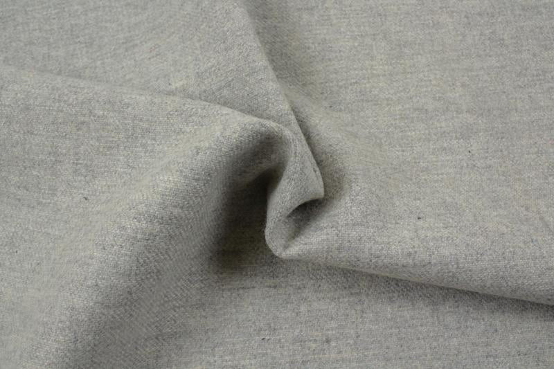 Mid-weight Certified Recycled Wool - Light Grey-Fabric-FabricSight