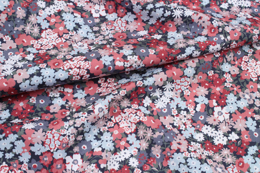NE 100/2 Cotton Poplin for Luxury Shirting - Calico Floral Print-Fabric-FabricSight