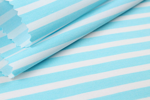 Seaqual™ Recycled Polyester with Ecovero Viscose Plain for Swim Shorts - Stripes-Fabric-FabricSight